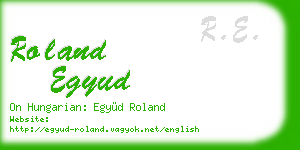roland egyud business card